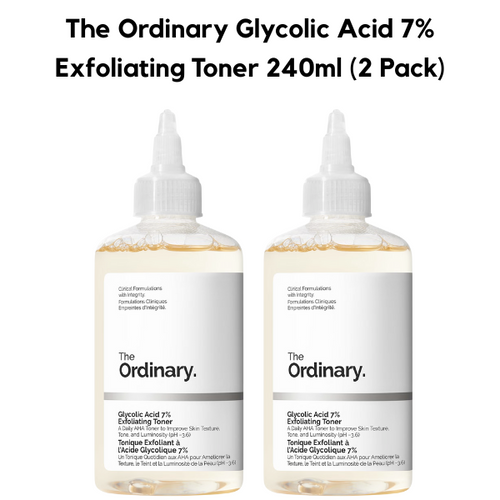 The Ordinary Glycolic Acid 7% Exfoliating Toner 240ml (Two Pack)